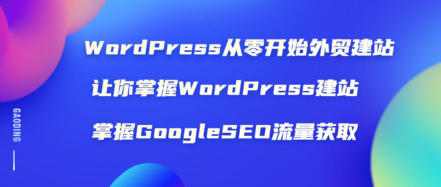 WordPress从零开始外贸建站：让你掌握WordPress建站 掌握GoogleSEO流量获取-轻创社