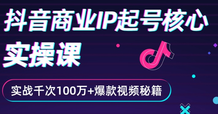 抖音爆款商业IP起号核心实操课：带你玩转算法，流量，内容，架构，变现-轻创社