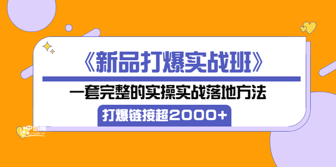 《新品打爆实战班》一套完整的实操实战落地方法，打爆链接超2000+（28节课)-轻创社