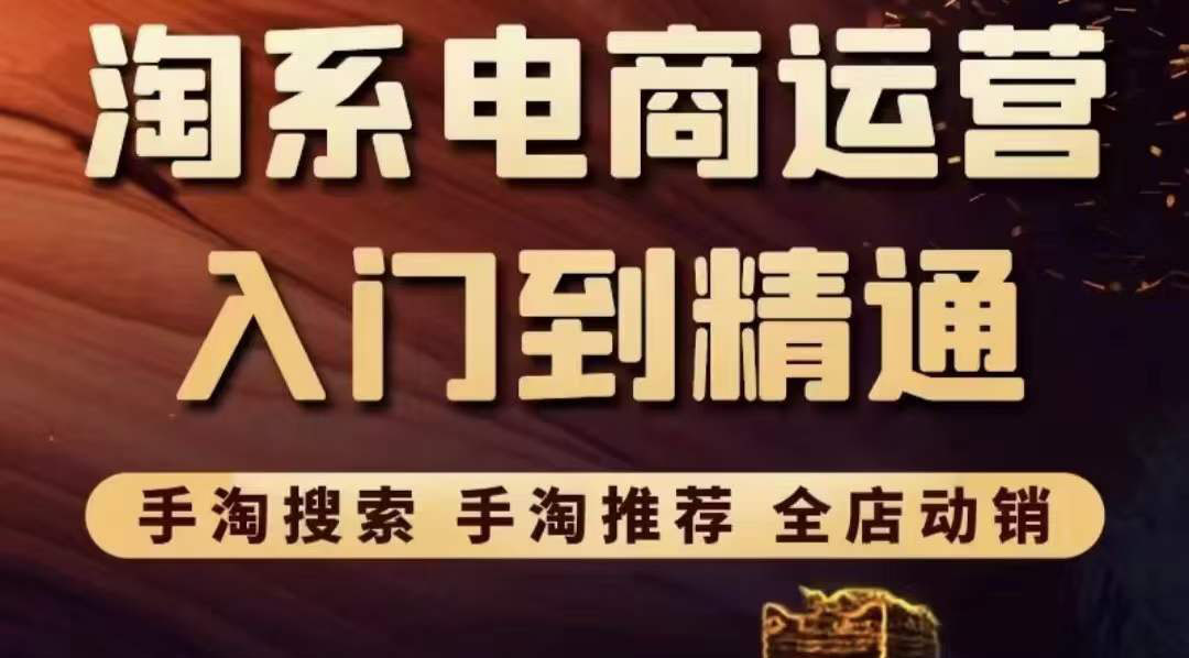 淘系电商入门到精通 手淘搜索，手淘推荐，全店动销-轻创社
