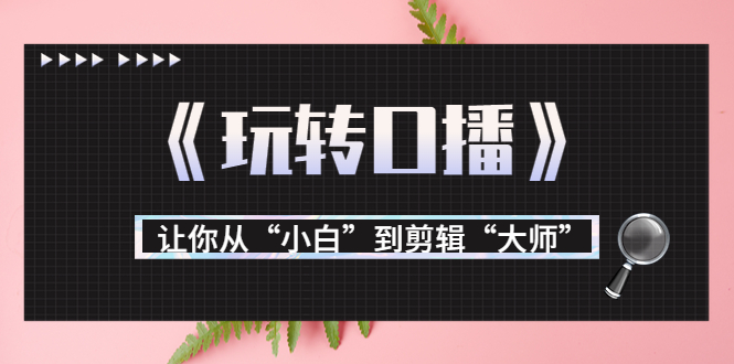 月营业额700万+大佬教您《玩转口播》让你从“小白”到剪辑“大师”-轻创社