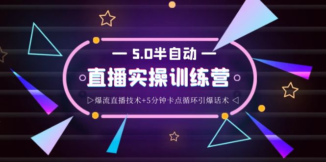 蚂蚁·5.0半自动直播2345打法，半自动爆流直播技术+5分钟卡点循环引爆话术-轻创社