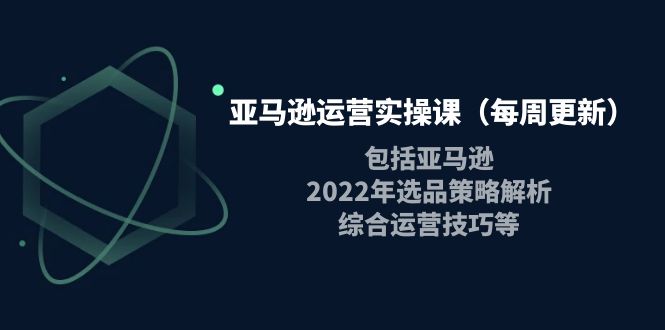 亚马逊运营实操课包括亚马逊2022选品策略解析，综合运营技巧等-轻创社