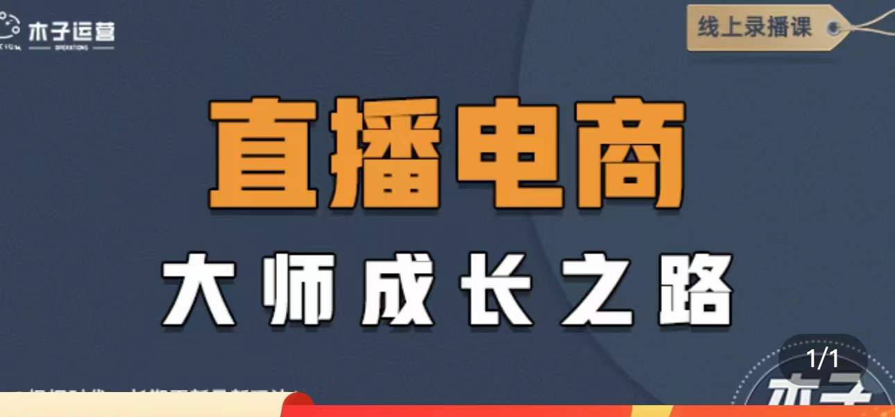 直播电商高手成长之路：教你成为直播电商大师，玩转四大板块-轻创社