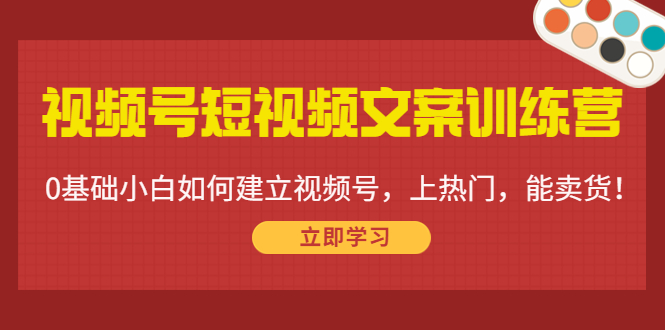 视频号短视频文案训练营：0基础小白如何建立视频号，上热门，能卖货！-轻创社