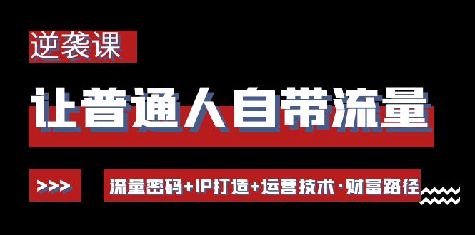 让普通人自带流量的逆袭课：流量密码+IP打造+运营技术·财富路径-轻创社