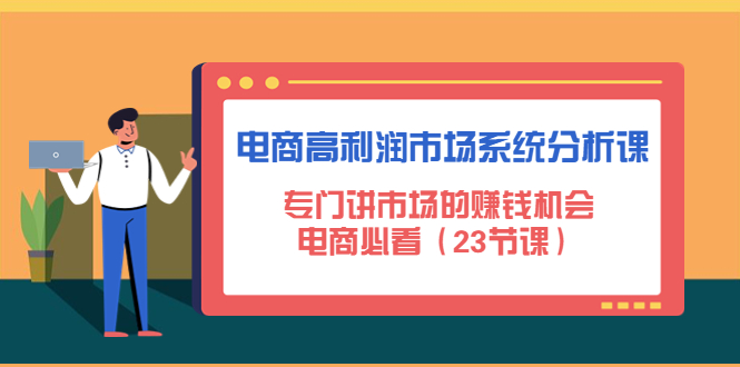 电商高利润市场系统分析课：专门讲市场的赚钱机会，电商必看-轻创社