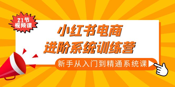 小红书电商进阶系统训练营：新手从入门到精通系统课-轻创社