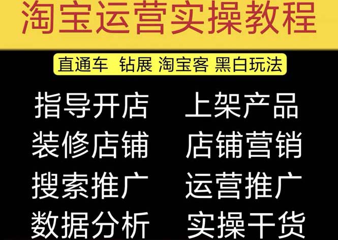 2023淘宝开店教程0基础到高级全套视频网店电商运营培训教学课程-轻创社