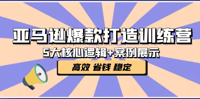 亚马逊爆款打造训练营：5大核心逻辑+案例展示 打造爆款链接 高效 省钱 稳定-轻创社