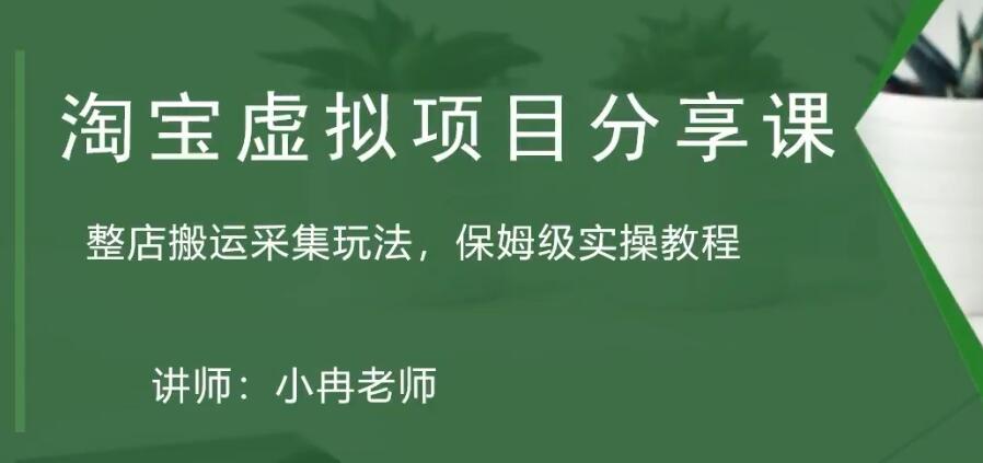淘宝虚拟整店搬运采集玩法分享课：整店搬运采集玩法，保姆级实操教程-轻创社