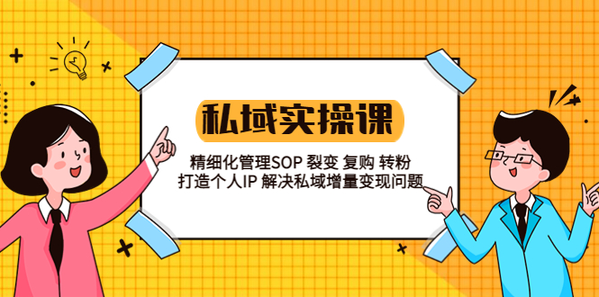 私域实战课程：精细化管理SOP 裂变 复购 转粉 打造个人IP 私域增量变现问题-轻创社