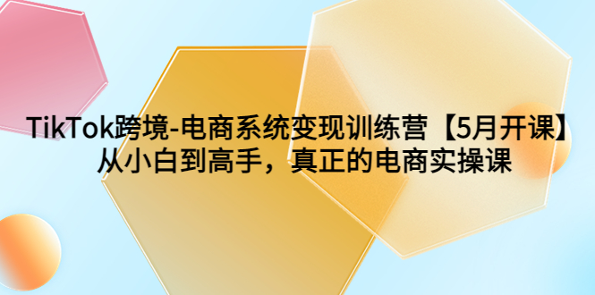 TikTok跨境-电商系统变现训练营【5月新课】从小白到高手，真正的电商实操课-轻创社