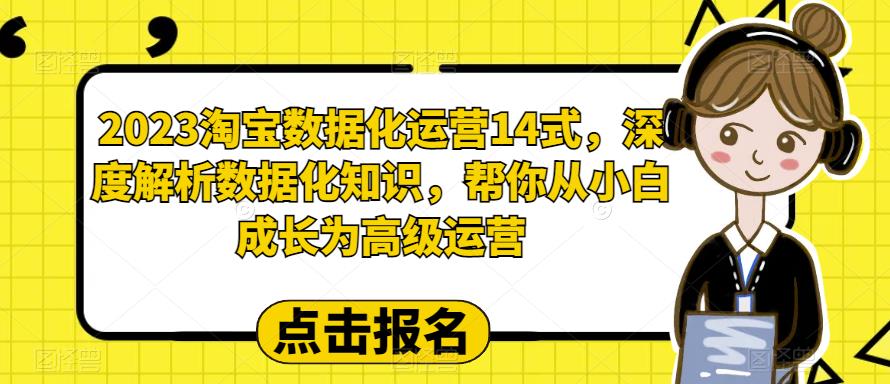 2023淘宝数据化-运营 14式，深度解析数据化知识，帮你从小白成长为高级运营-轻创社