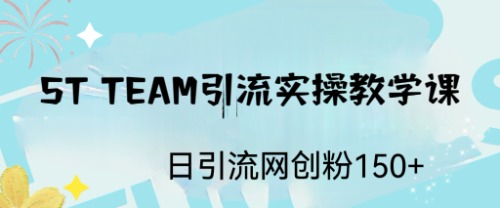 ST TEAM引流实操课，日引流网创粉100+-轻创社
