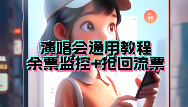 演唱会通用_余票监控+抢回流票-轻创社