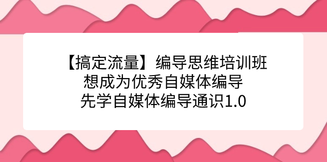 【搞定流量】编导思维培训班，想成为优秀自媒体编导先学自媒体编导通识1.0-轻创社