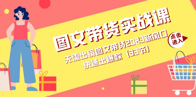 图文带货实战课：无需出镜图文带货2023新风口，快速出爆款-轻创社