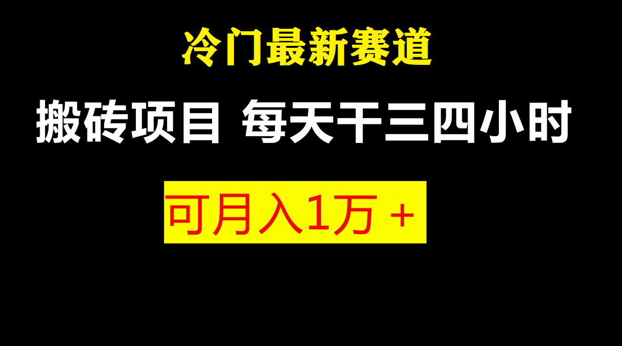 最新冷门游戏搬砖项目，零基础也能玩-轻创社