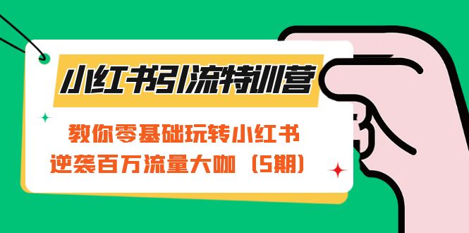 小红书引流特训营-第5期：教你零基础玩转小红书，逆袭百万流量大咖-轻创社
