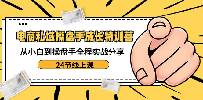 电商私域-操盘手成长特训营：从小白到操盘手全程实战分享-24节线上课-轻创社