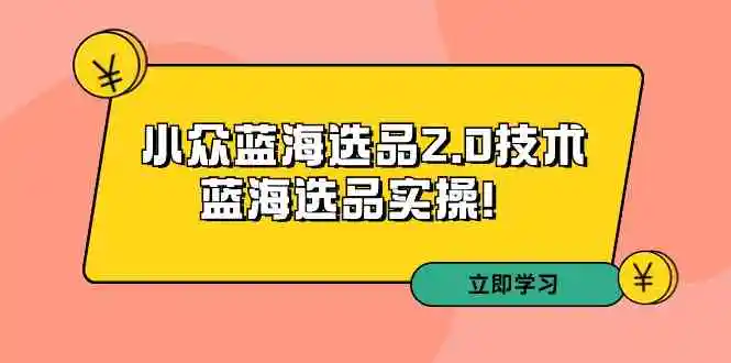 拼多多培训第33期：小众蓝海选品2.0技术-蓝海选品实操！-轻创社
