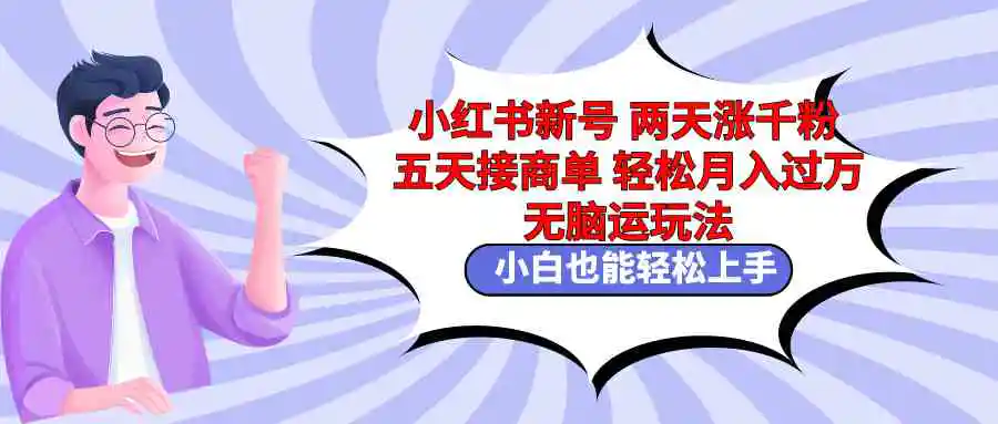 小红书新号两天涨千粉五天接商单轻松月入过万 无脑搬运玩法 小白也能轻…-轻创社