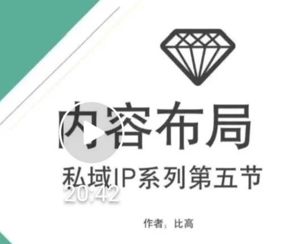 比高私域IP流量变现视频课，6个月10W粉，2235付费会员【完结】-轻创社