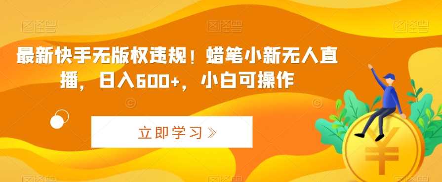 最新快手无版权违规！蜡笔小新无人直播，日入600+，小白可操作【揭秘】-轻创社