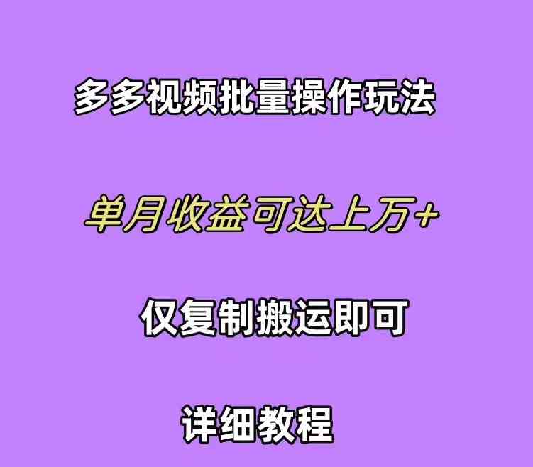 拼多多视频带货快速过爆款选品教程 每天轻轻松松赚取三位数佣金 小白必…-轻创社