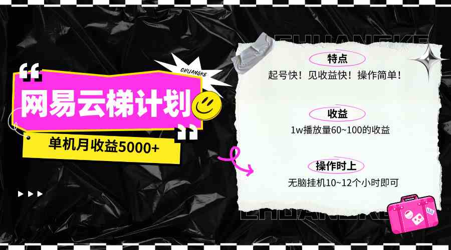 最新网易云梯计划网页版，单机月收益5000+！可放大操作-轻创社