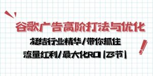 谷歌广告高阶打法与优化，凝结行业精华/带你抓住流量红利/最大化ROI(23节)-轻创社