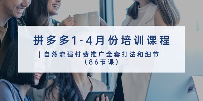 拼多多平台1-4月份培训内容，自然流强付费流量整套玩法细节-轻创社