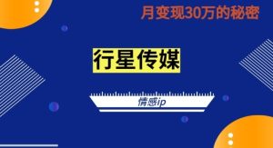 2024抖音情感ip项目单月变现30w的秘密全新蓝海赛道-轻创社