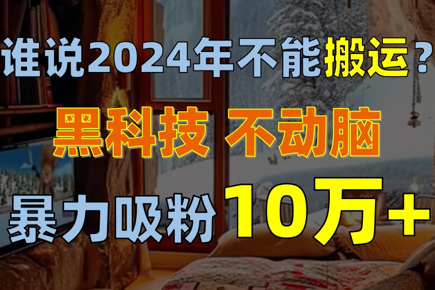 为什么说2024年不可以运送？只出手不动脑，自媒体单月暴力行为增粉10000-轻创社