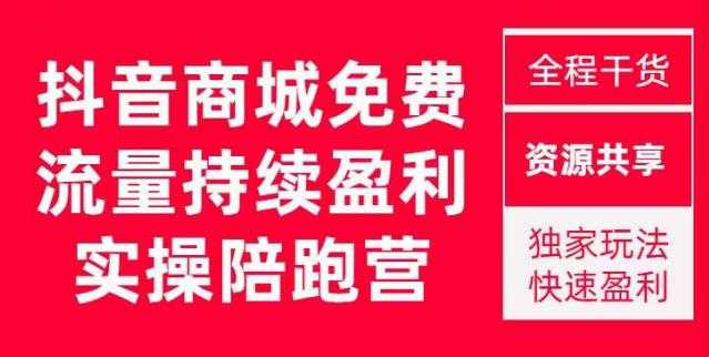 抖音商城搜索持续盈利陪跑成长营，抖音商城搜索从0-1、从1到10的全面解决方案-轻创社
