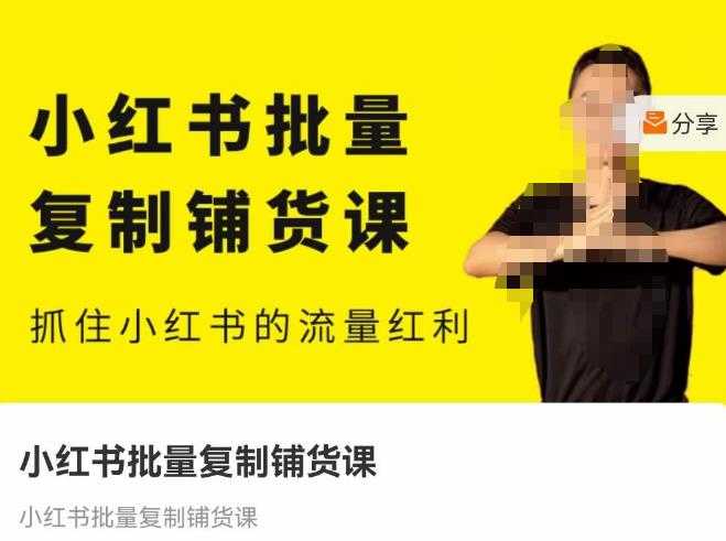 张宾·小红书批量复制铺货课，抓住小红书的流量红利 （更新2023年2月）-轻创社