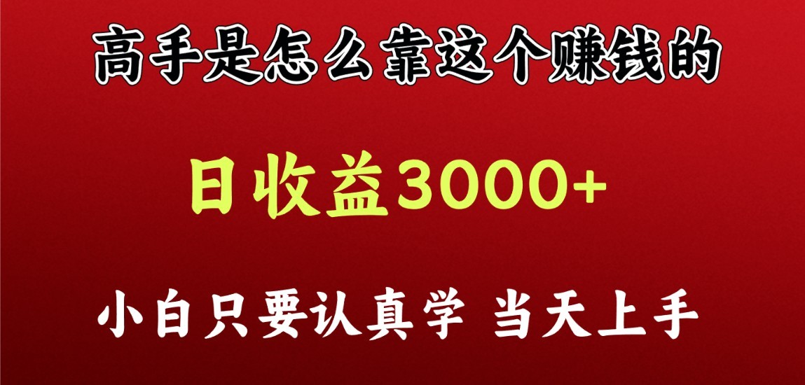 看高手是怎么赚钱的，一天收益至少3000+以上，小白当天上手-轻创社