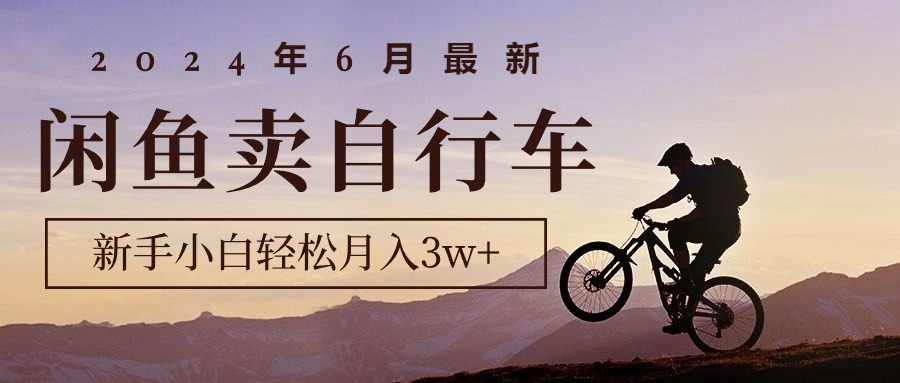 2024年6月全新淘宝闲鱼单车，新手入门轻轻松松月收入3w 新项目-轻创社