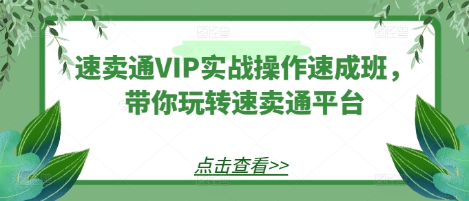 全球速卖通VIP实战操作短期培训班，带你玩转速卖通平台-轻创社