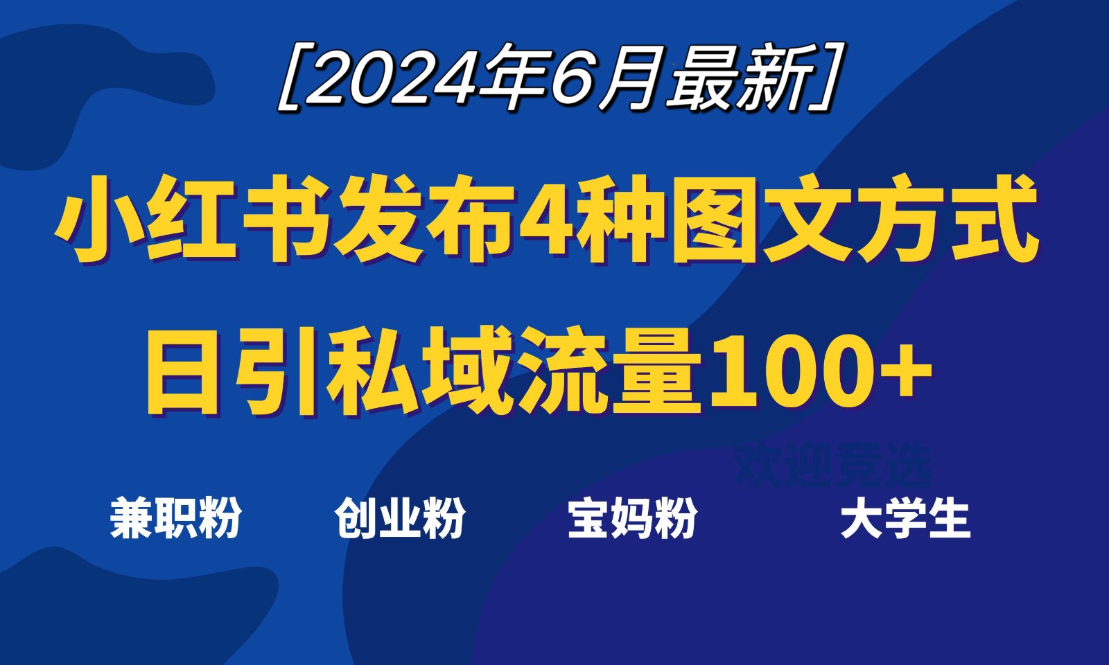 小红书发布这4种图文，就能日引私域流量100+-轻创社