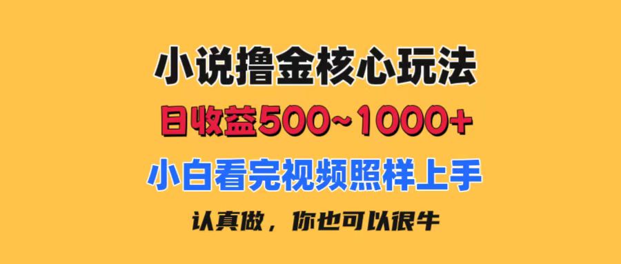 小说撸金核心玩法，日收益500-1000+，小白看完照样上手，0成本有手就行-轻创社