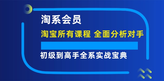 淘系会员【淘宝所有课程，全面分析对手】，初级到高手全系实战宝典-轻创社