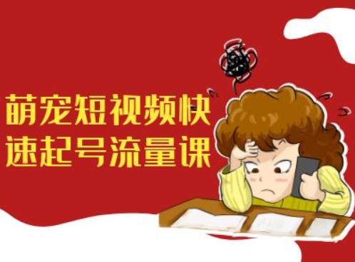 萌宝小视频迅速养号总流量课，短视频卖货小宠物新蓝海-轻创社