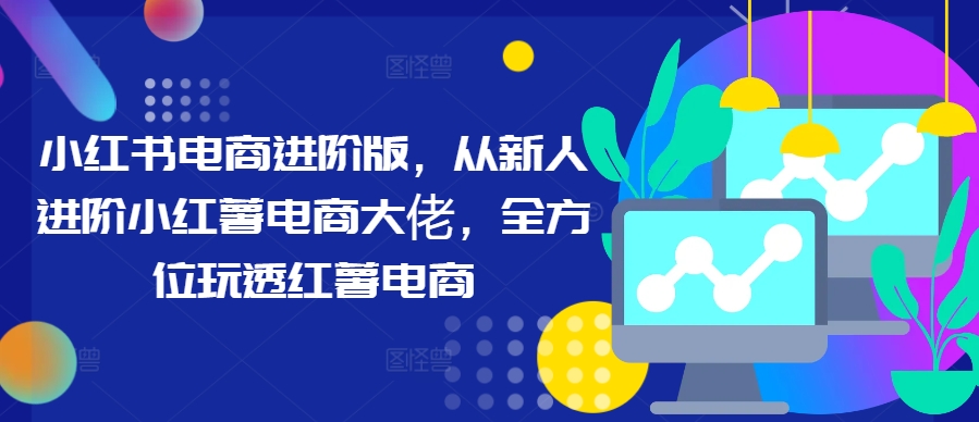 小红书电商进阶版，从新人进阶小红薯电商大佬，全方位玩透红薯电商-轻创社