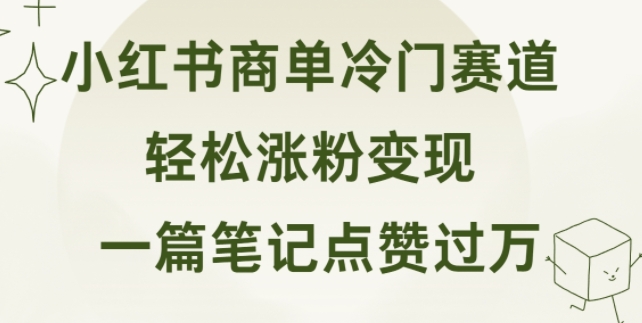 小红书的商单小众跑道 一篇手记关注点赞破万 轻轻松松增粉转现-轻创社