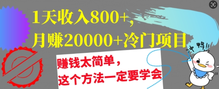 1天收益8张，月赚2w 蓝海项目，挣钱太简单了，用这种方法一定要学会【干货知识】-轻创社