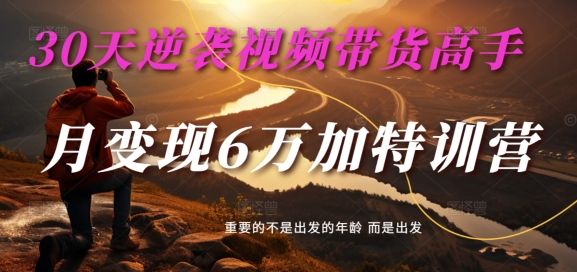 30天逆袭视频卖货大神，单月转现6万加夏令营-小麦甜-轻创社