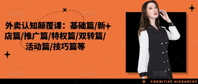 外卖送餐认知能力刷新课：基础篇/新店开业篇/营销推广篇/权利篇/双转篇/主题活动篇/方法篇等-轻创社