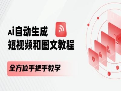 AI自动生成短视频和图文课程，全方位手把手教学-轻创社